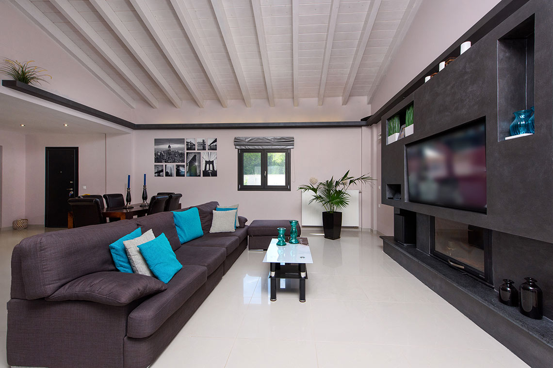 Villa in Dassia Corfu - Living Room